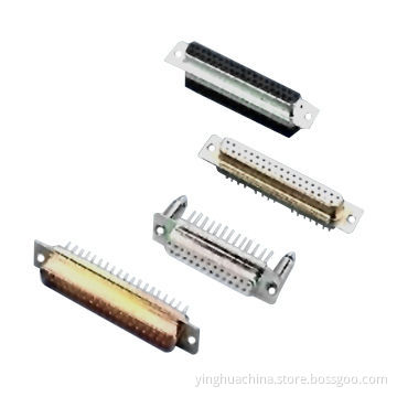 D-sub Connector, PCB Straight Wire Wrapping, Male/Female, 09/15/25/37/50-pin Through Hole Hex Screw